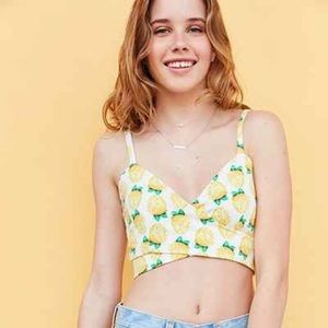 Kimchi blue Lemon print Crop top